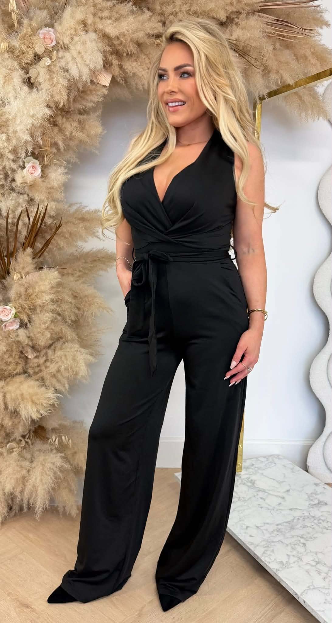 BY SWAN BASIC TRAVEL JUMPSUIT 8783 BLACK