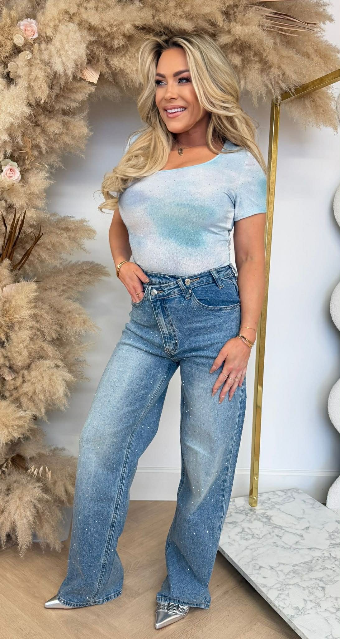 BY SWAN GLITTER SHIRT 10555 BLUE