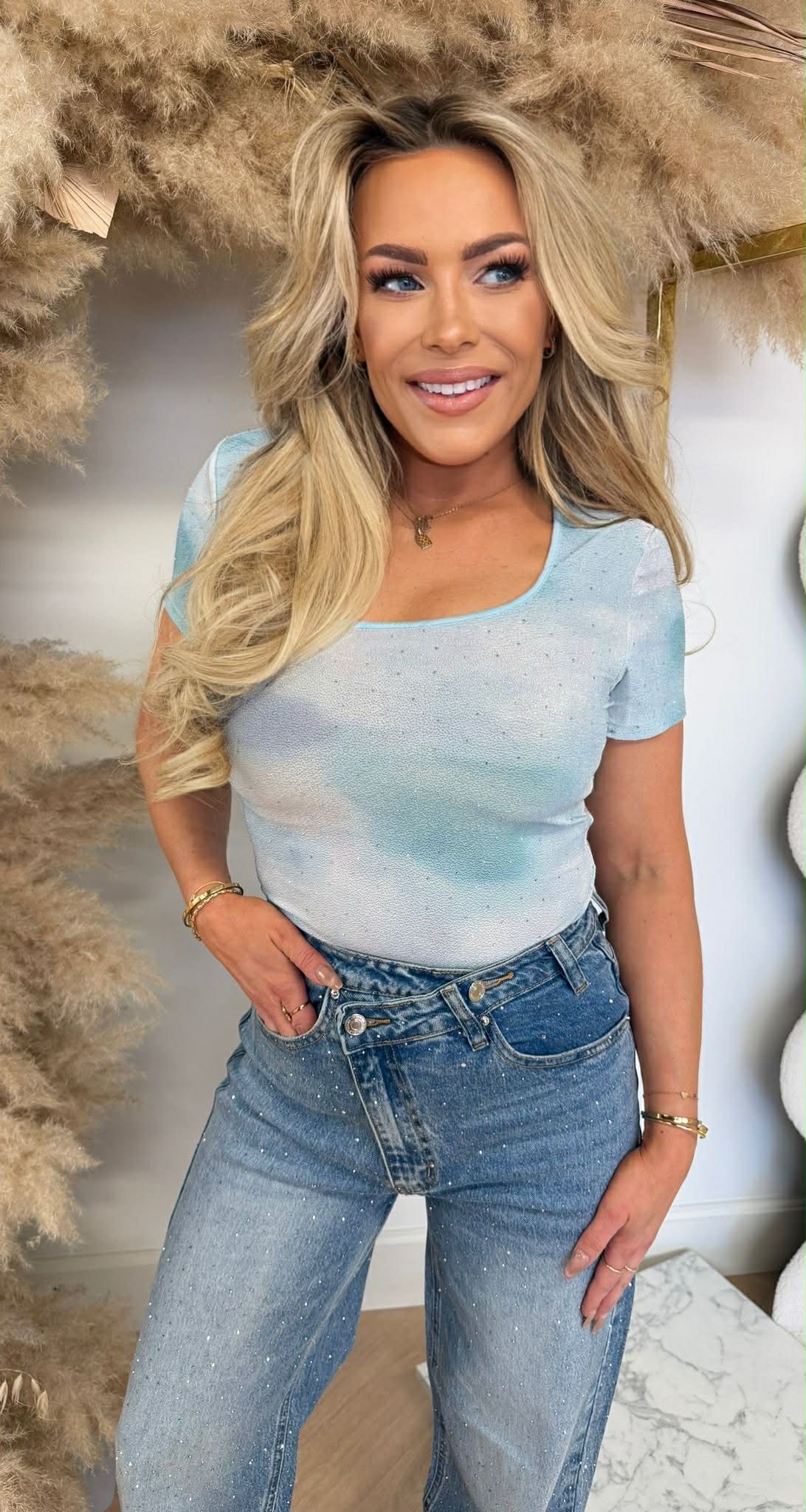 BY SWAN GLITTER SHIRT 10555 BLUE