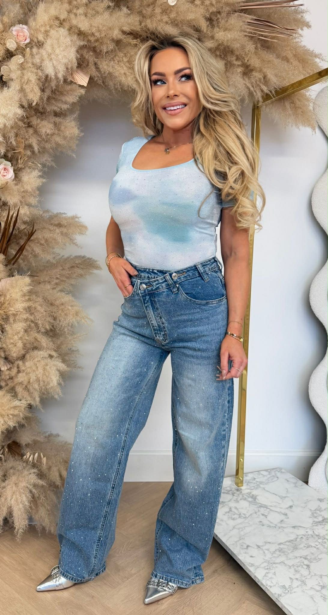 BY SWAN GLITTER SHIRT 10555 BLUE