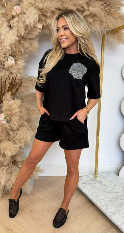 DALIA DESIGNER POCKET SET BLACK