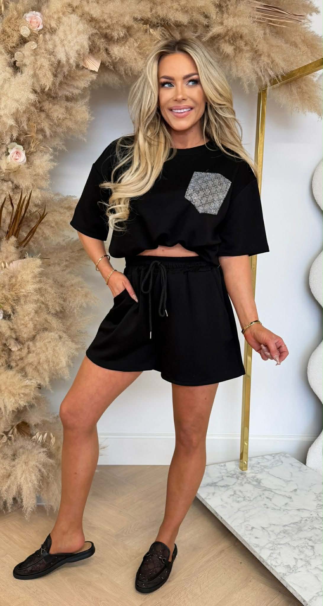 DALIA DESIGNER POCKET SET BLACK