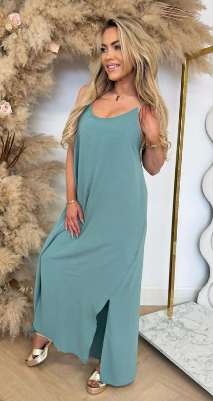 DAZY BOHI MAXI DRESS ESMERALD GREEN