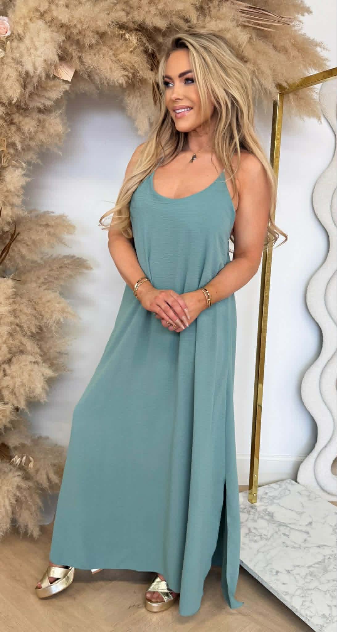 DAZY BOHI MAXI DRESS ESMERALD GREEN