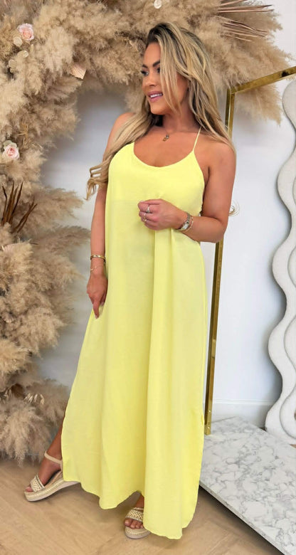 DAZY BOHI MAXI DRESS YELLOW