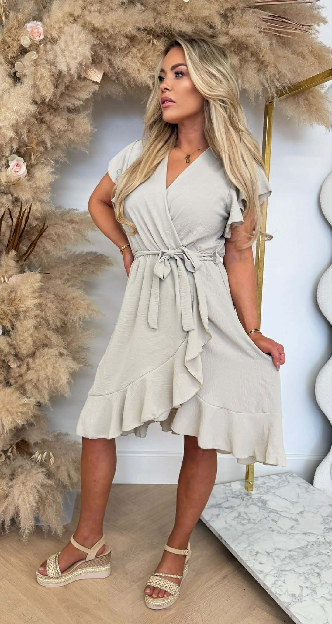 DEBBY ROUCHE KLEID TAUPE
