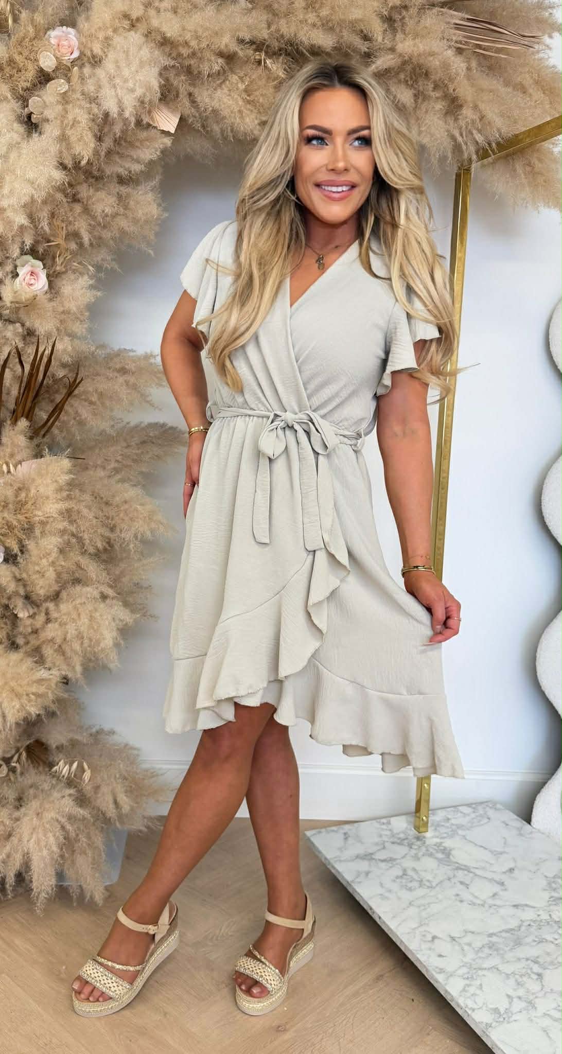 DEBBY ROUCHE KLEID TAUPE