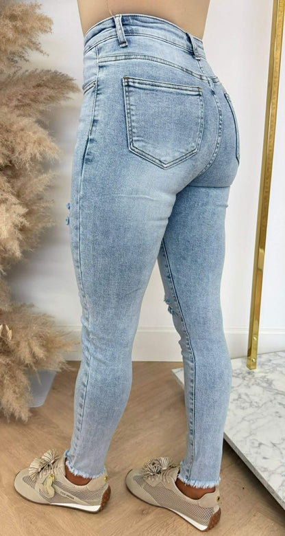 DESTROYED SKINNY JEANS 78269 DENIMBLUE