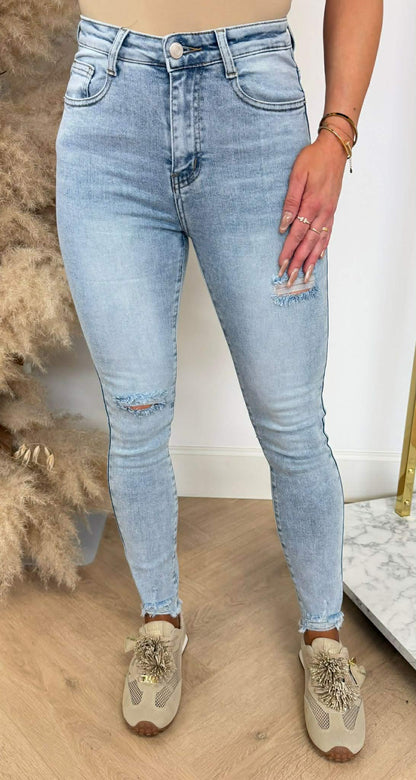 DESTROYED SKINNY JEANS 78269 DENIMBLUE