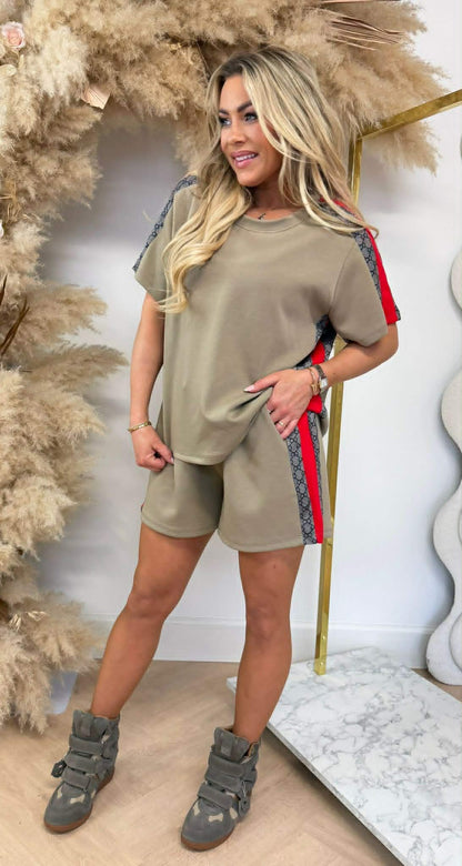 GUC INSPIRED STRIPE SET TAUPE