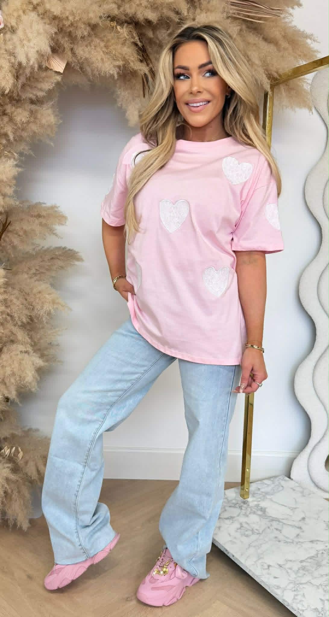 HARTJES LACE SHIRT 5560 PINK