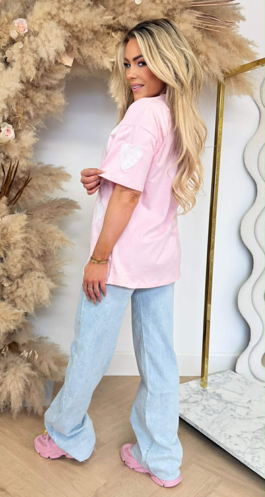 HARTJES LACE SHIRT 5560 PINK