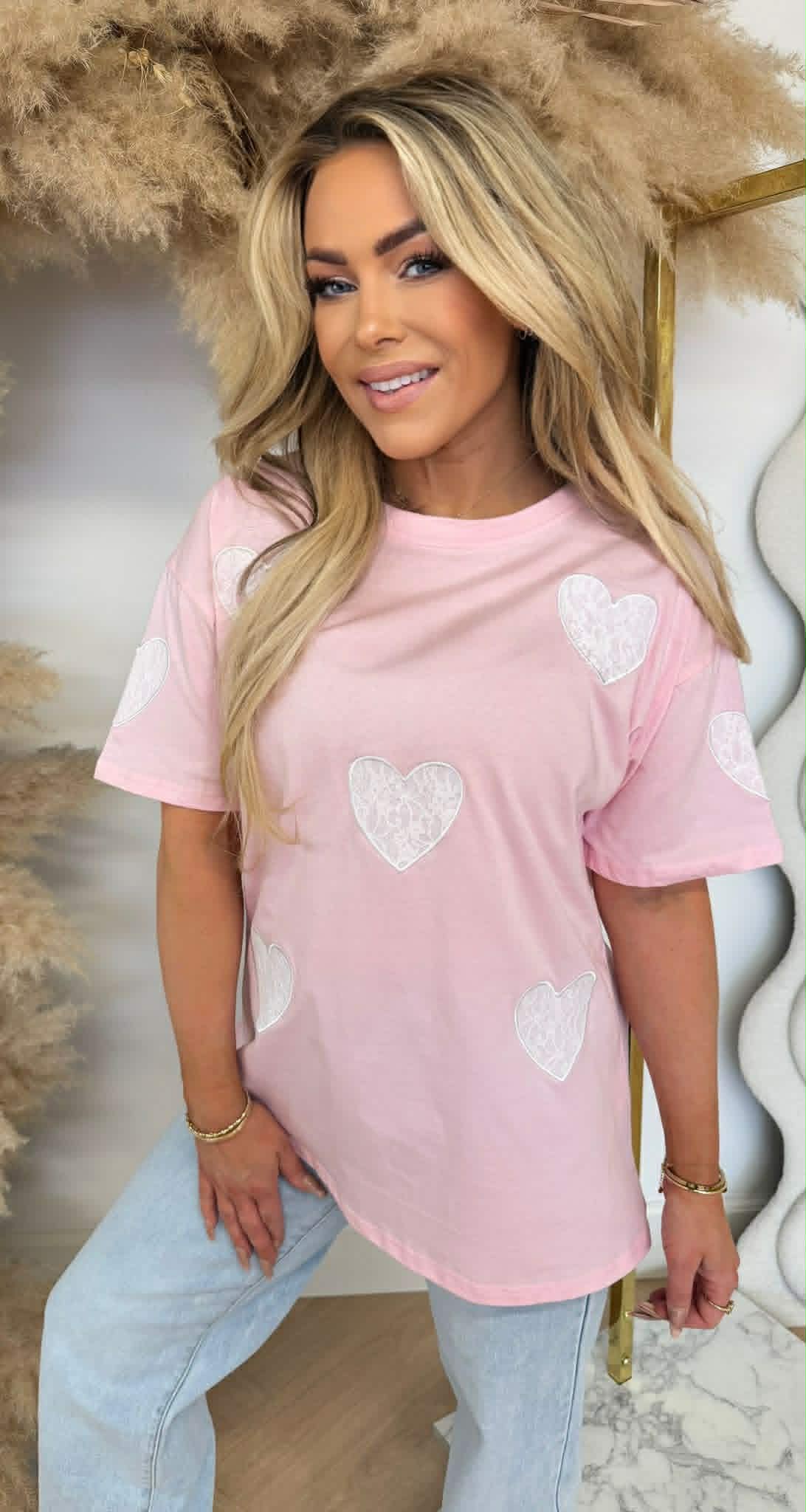 HARTJES LACE SHIRT 5560 PINK