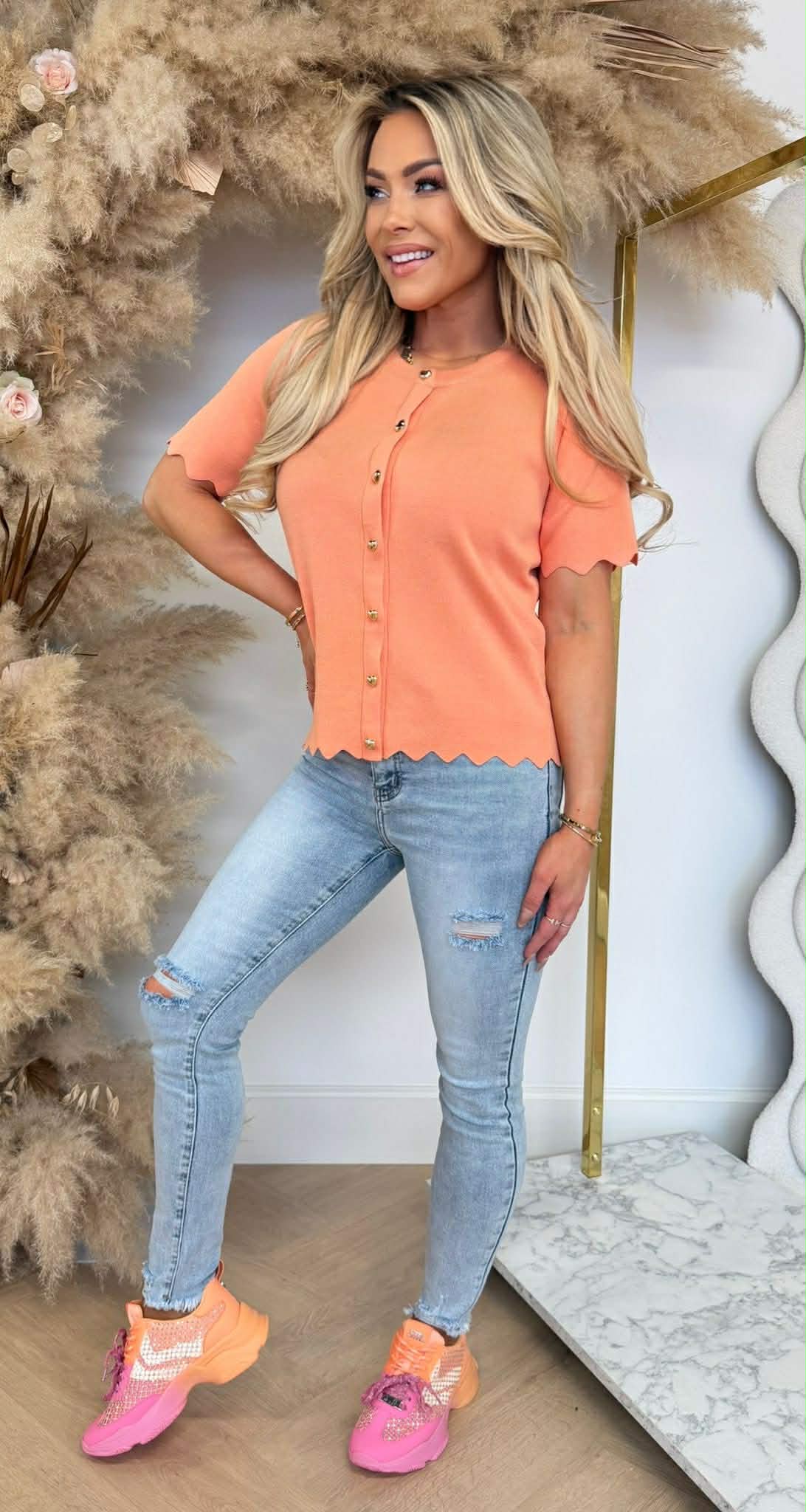 HARTJES SCHULP VESTJE CH9579 PEACH