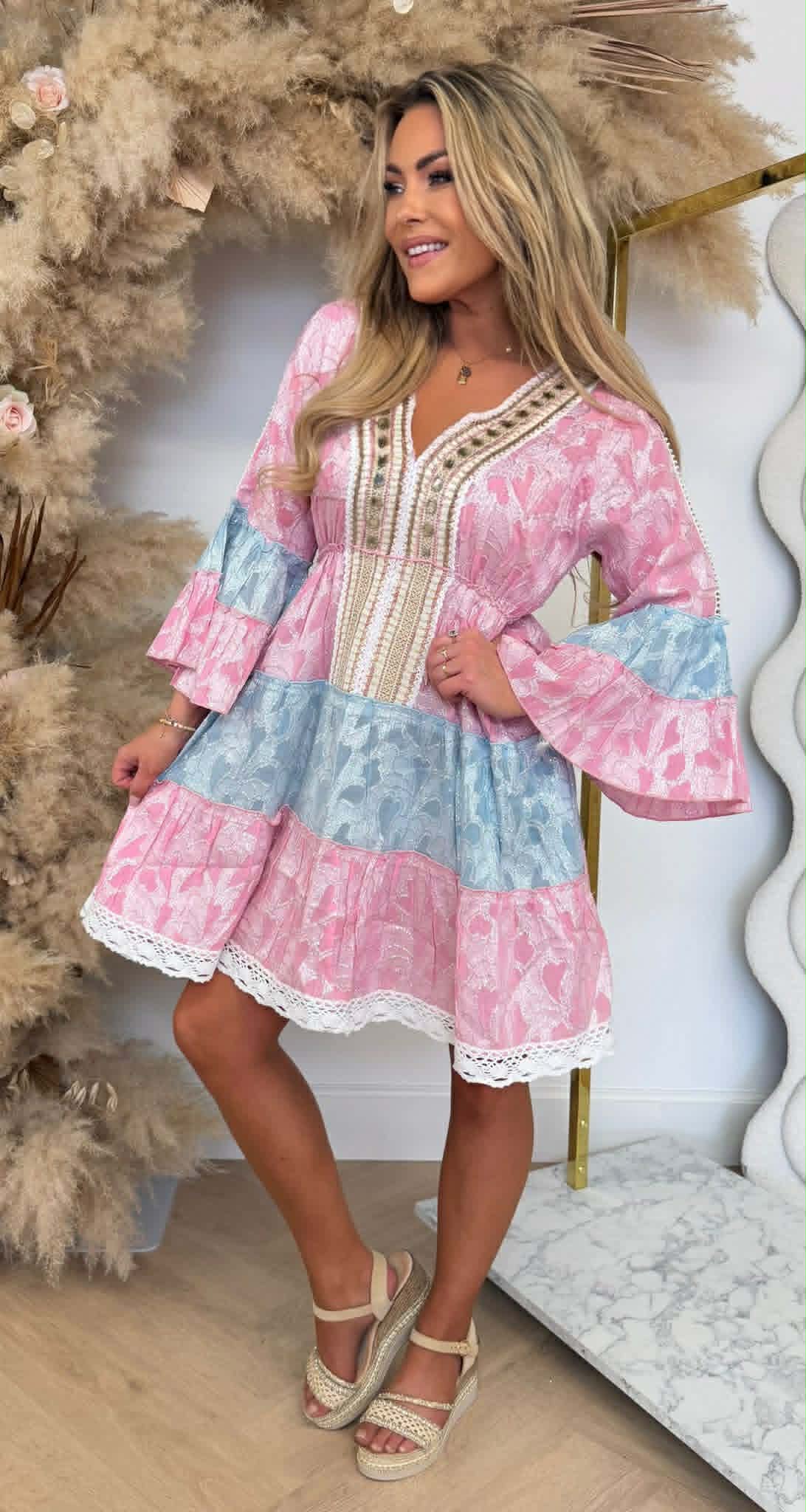 IBIZA SHINE DRESS 1510 PINK