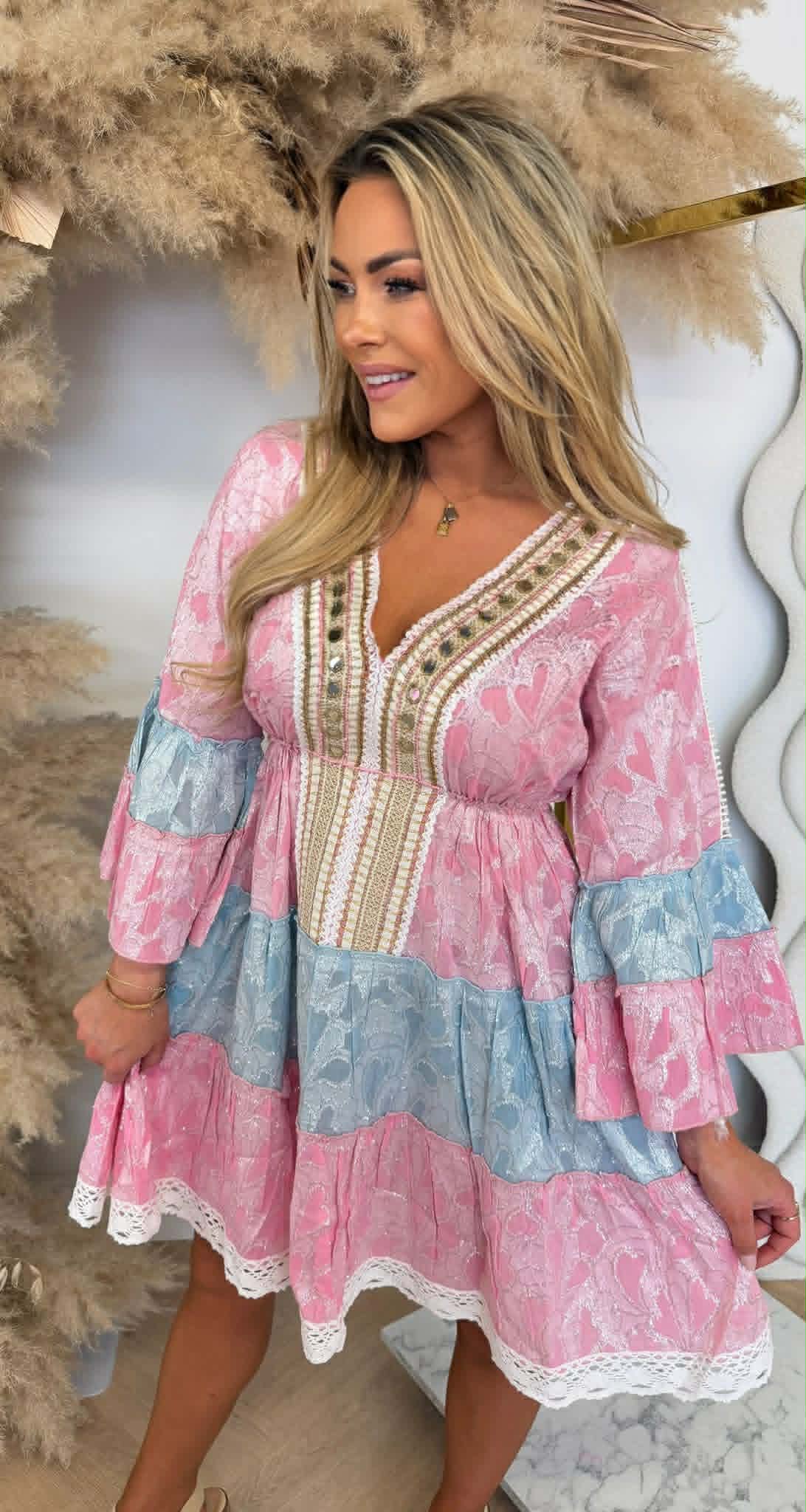 IBIZA SHINE DRESS 1510 PINK