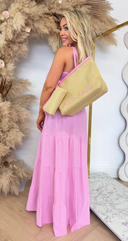 ROSALYN COTTON DRESS PINK