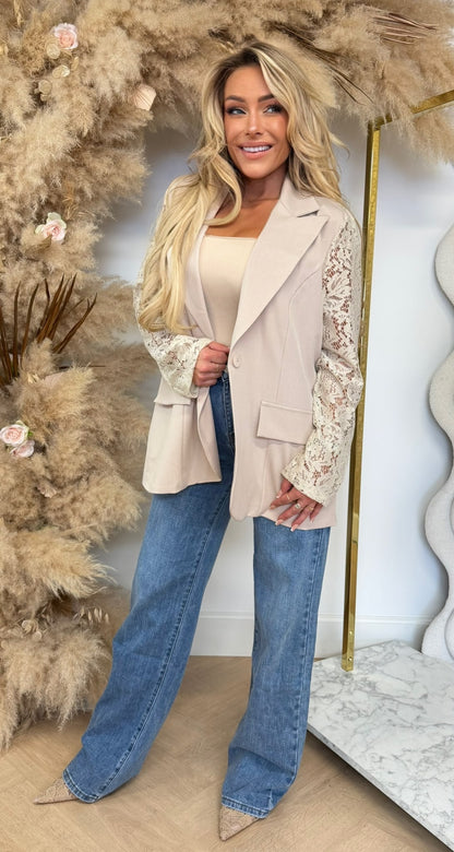 SENNA LACE BLAZER BEIGE