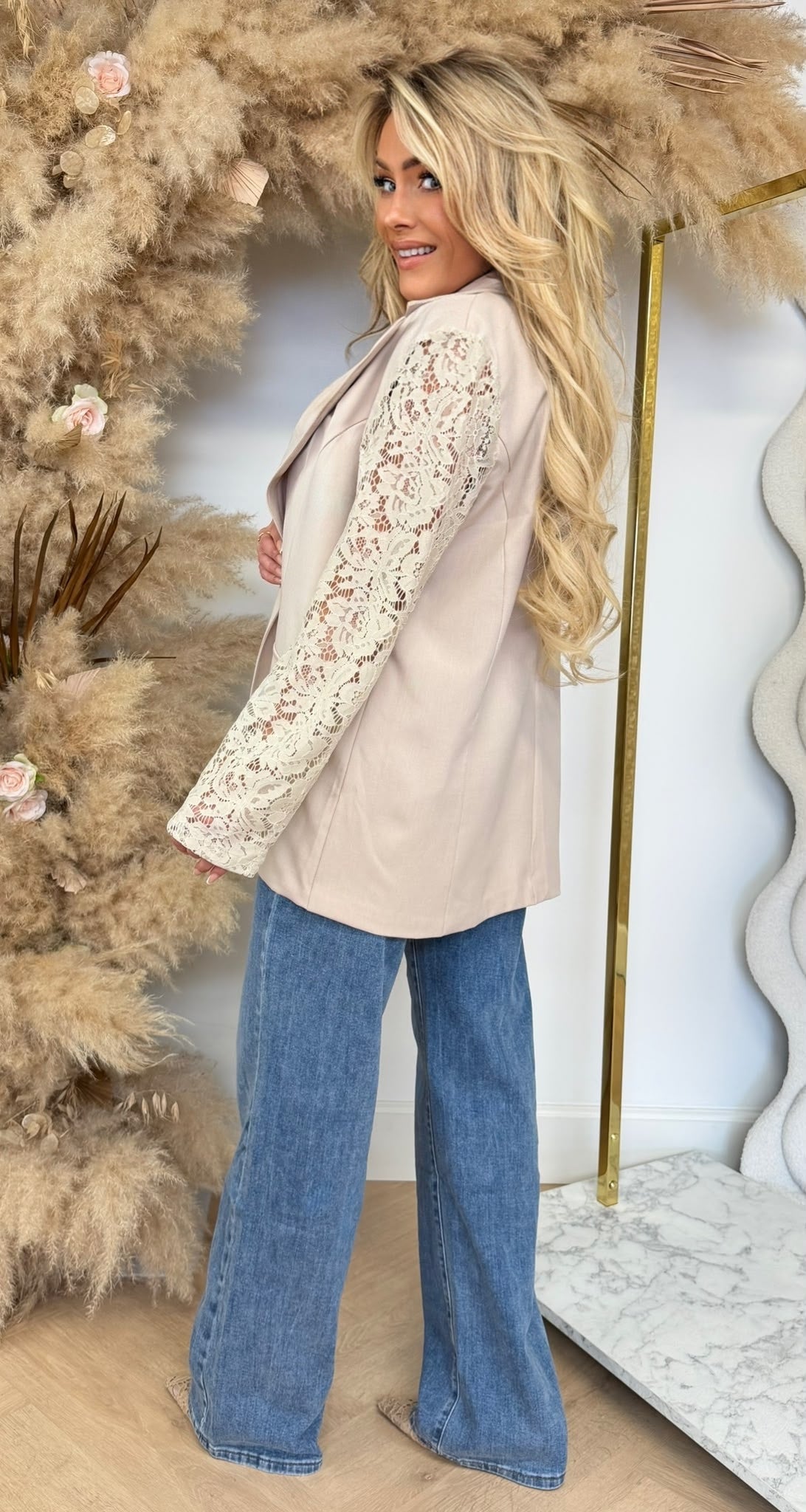 SENNA LACE BLAZER BEIGE