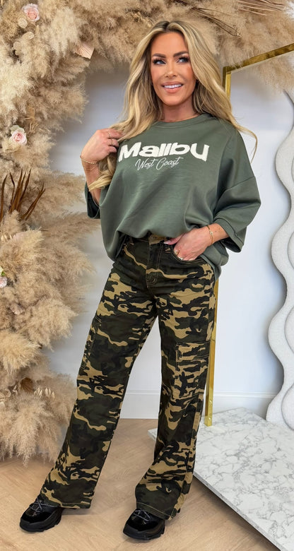 WEST COAST MALIBU TEE ARMYGREEN