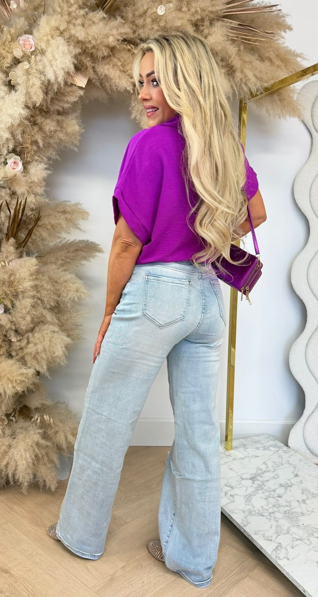 TIE IT BASIC BLOUSE PURPLE