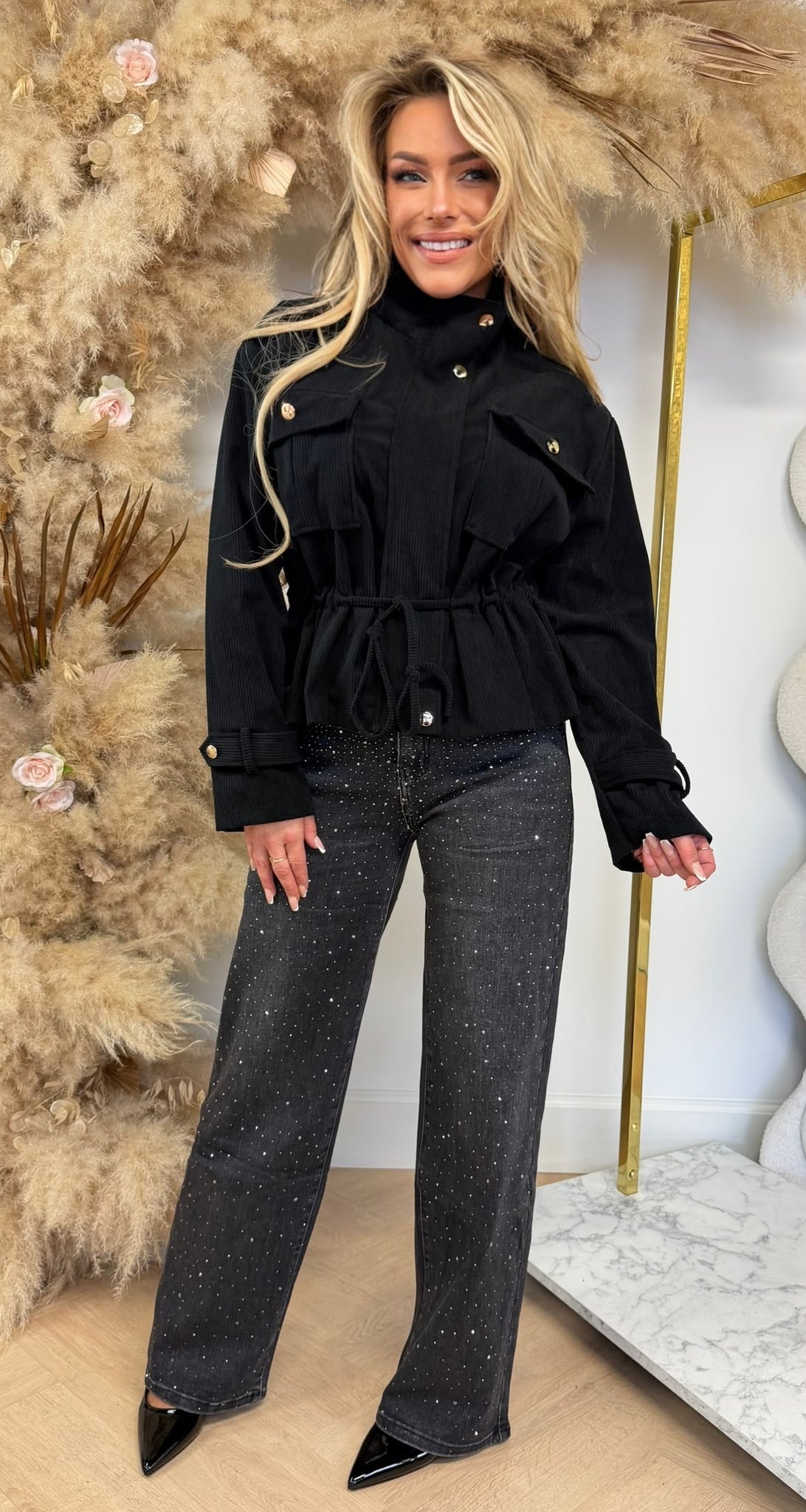 CORDUROY TOUWTJE JACKET BLACK