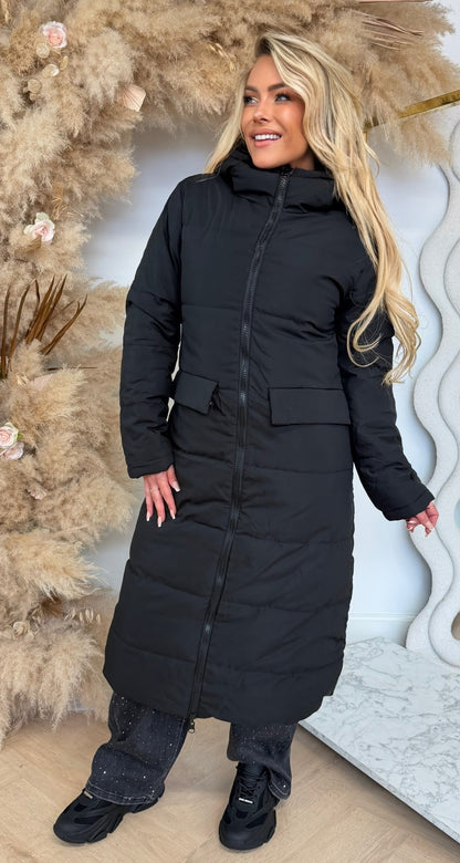 REVERSIBLE LONG WINTERJACKET 9812 BLACK