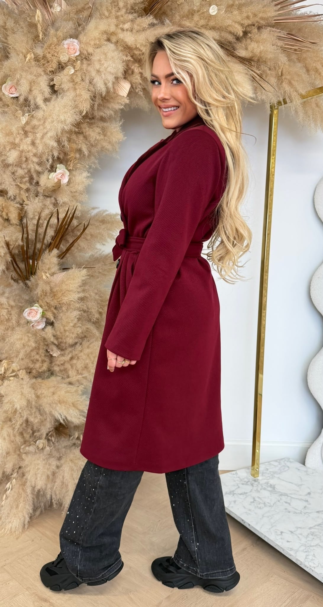 PERFECT STRIK COAT BORDEAUX