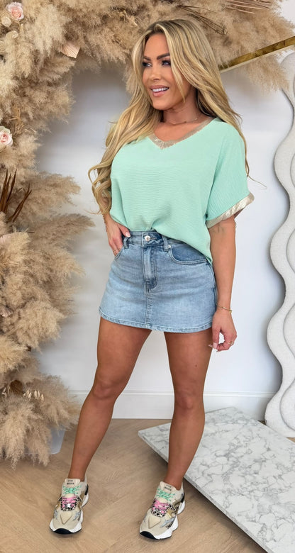 CLAIRE GOLDY V TOP MINT