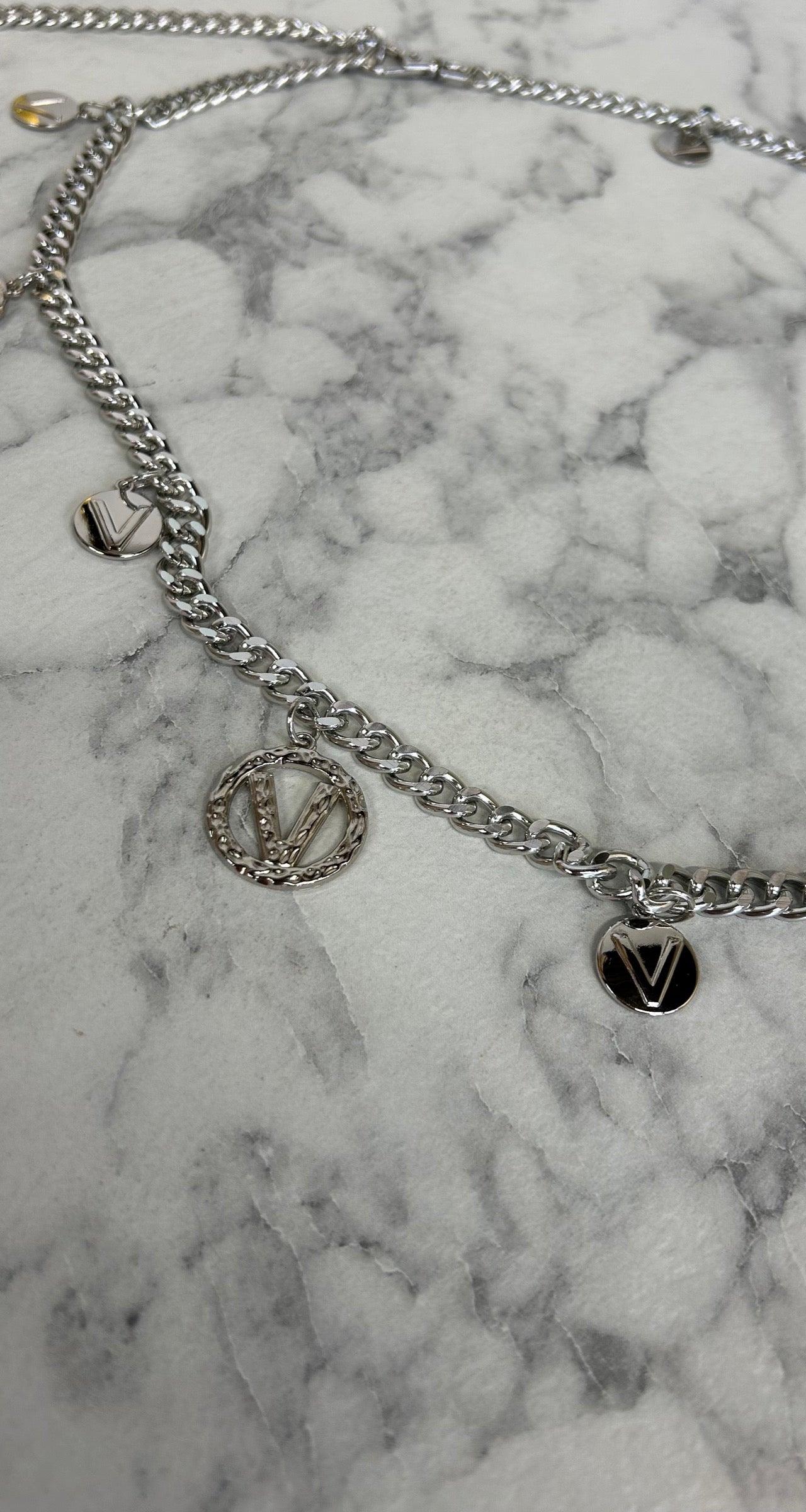 V COINS VERSTELBARE BELT 66703 SILVER
