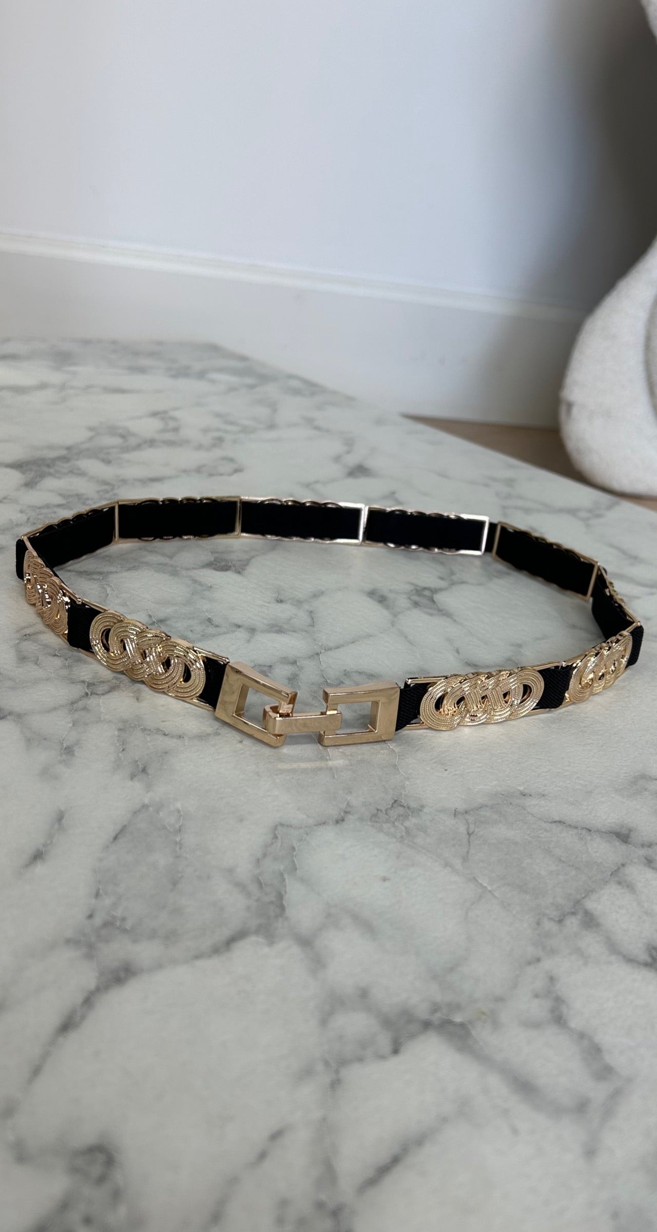 INFINITYS ELASTIC BELT 2023-16 BLACK/GOLD