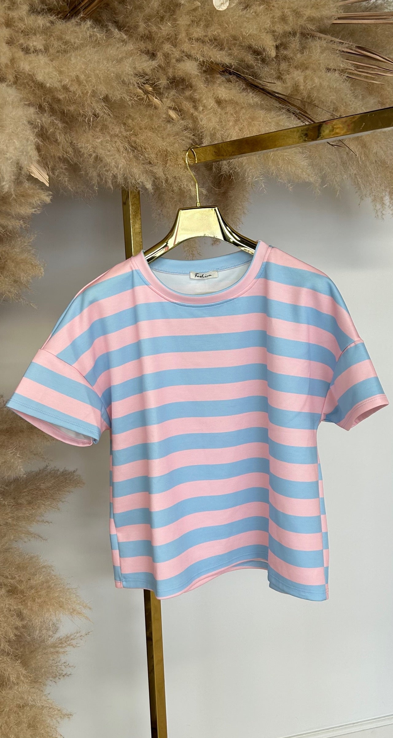 RENEE STRIPE TOP LIGHTBLUE