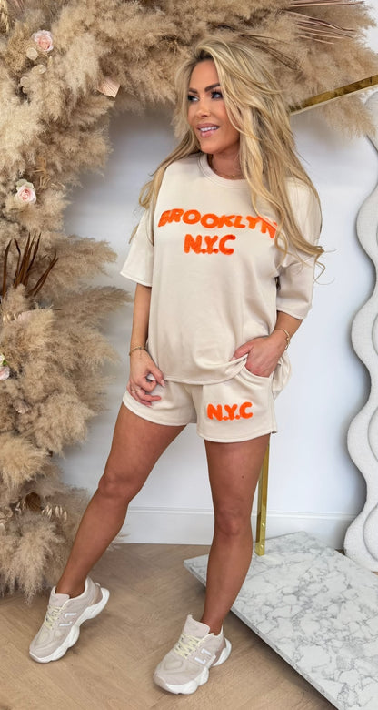 BROOKLYN NYC SET MARINEBLAU/ORANGE