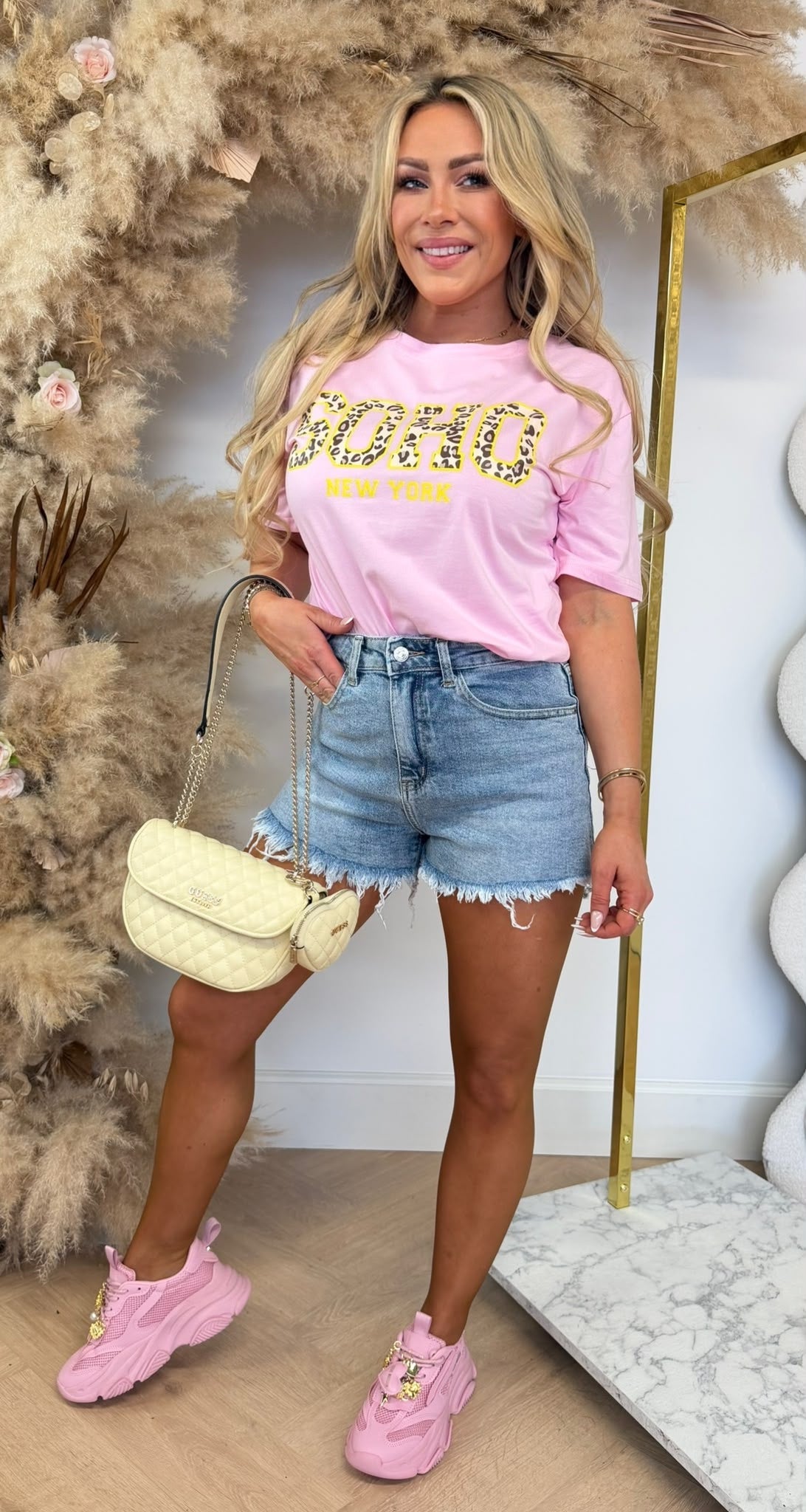SOHO LEOPARD TEE 298 PINK