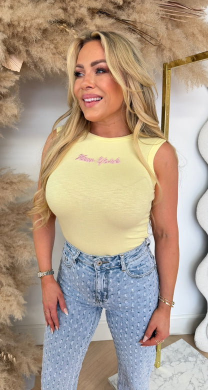 NEW YORK TANKTOP 8011600 YELLOW