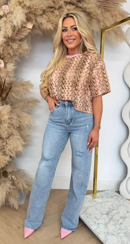 MACY WAVE TOP PINK