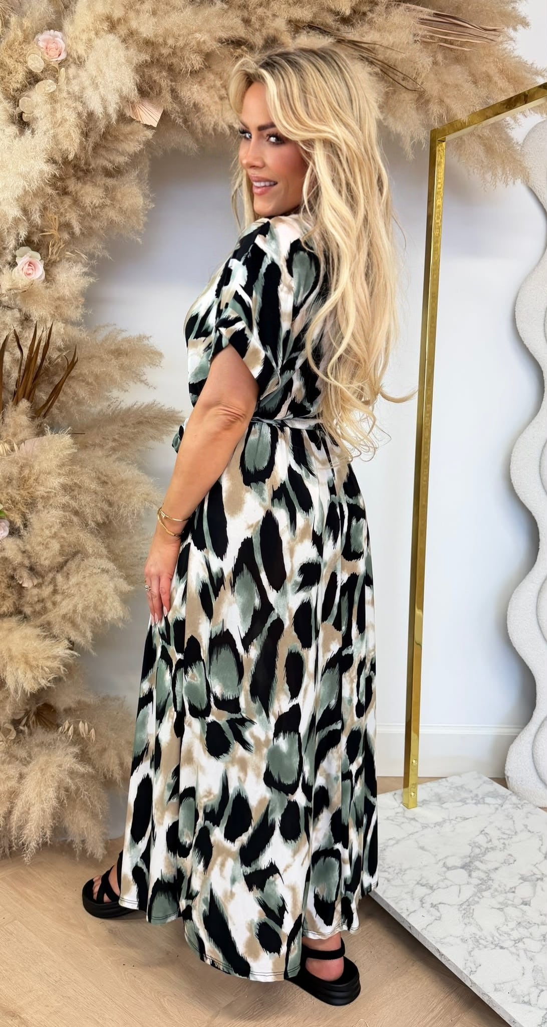 PANTHER TRAVEL LUS DRESS GREEN