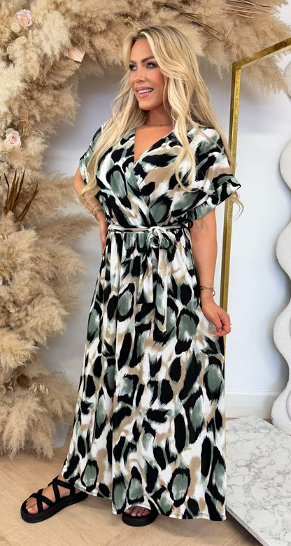 PANTHER TRAVEL LUS DRESS GREEN