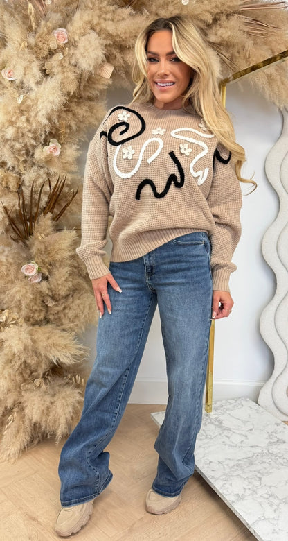 ART KNITTED SWEAT 202 CAMEL