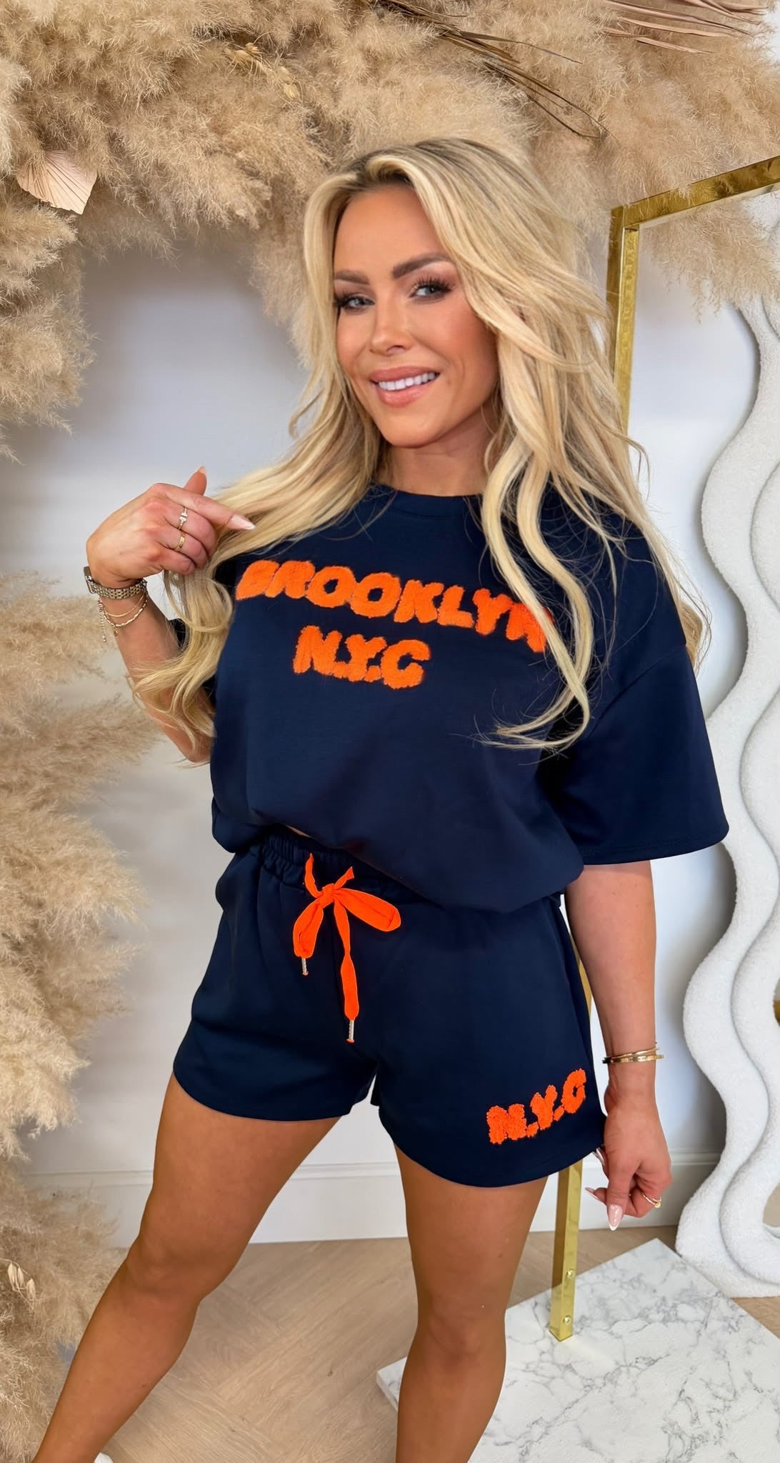 BROOKLYN NYC SET DARKBLUE/ORANGE