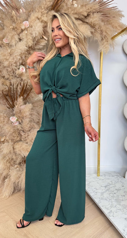 SIMPLE CLASSY CO-ORD SET PETROL