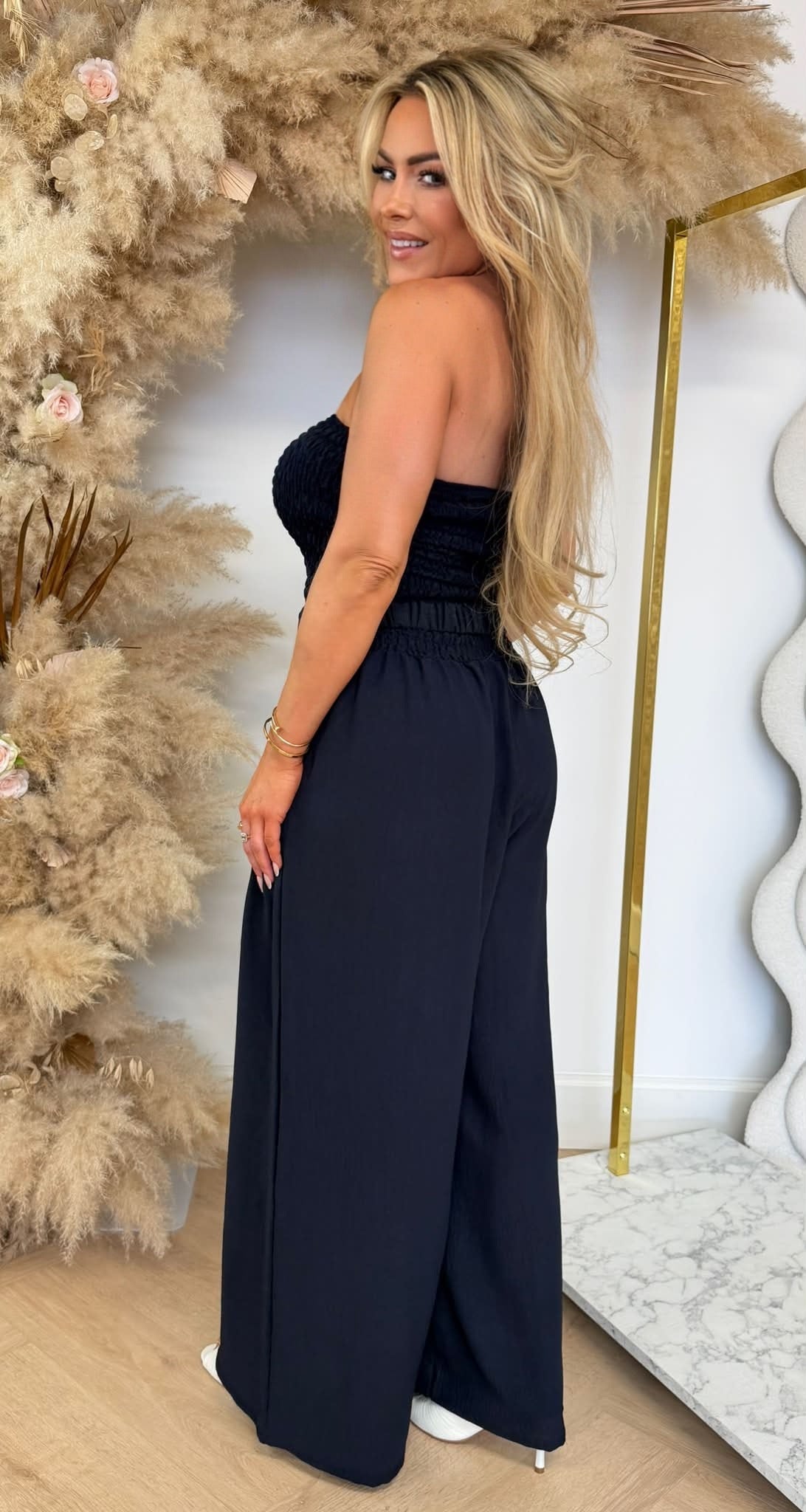 SANDY BELT STRAPLESS JUMPSUIT NAVY