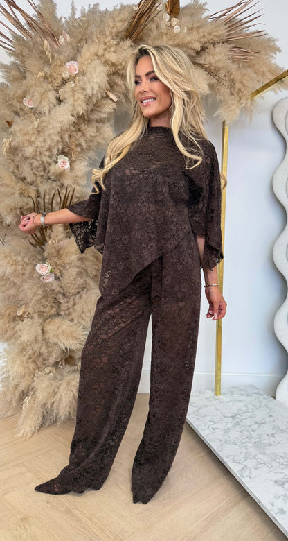 MY FAVORITE LACE SET CHOCO
