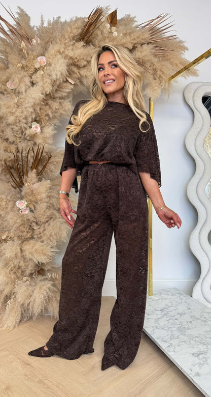 MY FAVORITE LACE SET CHOCO