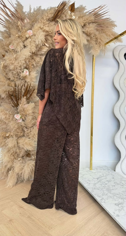 MY FAVORITE LACE SET CHOCO
