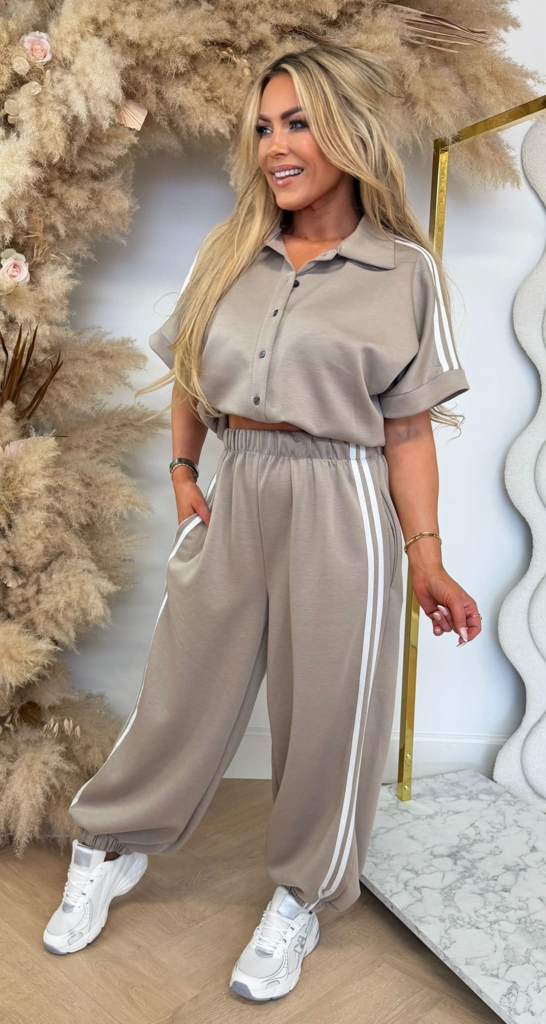 CHAYENNE STRIPE SET BEIGE