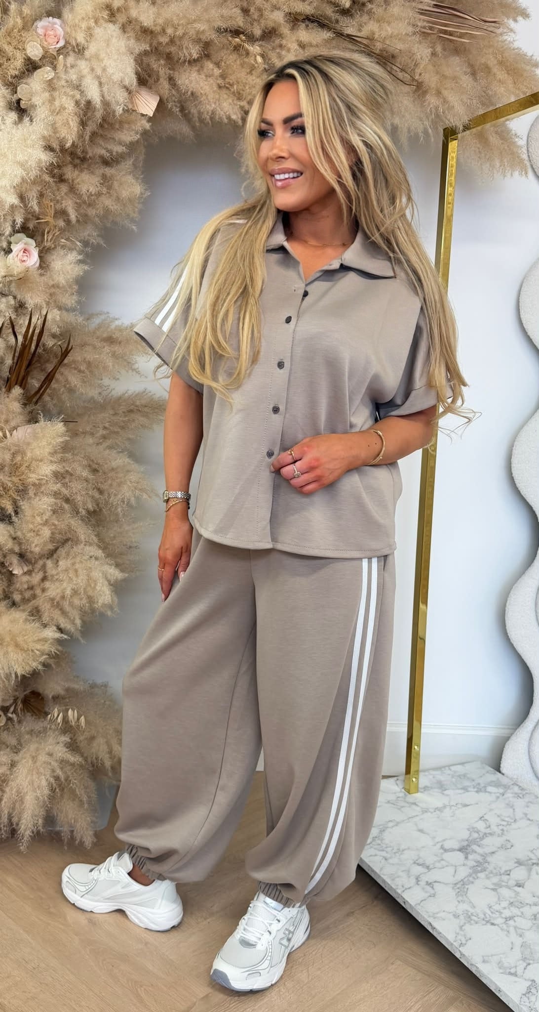 CHAYENNE STRIPE SET BEIGE