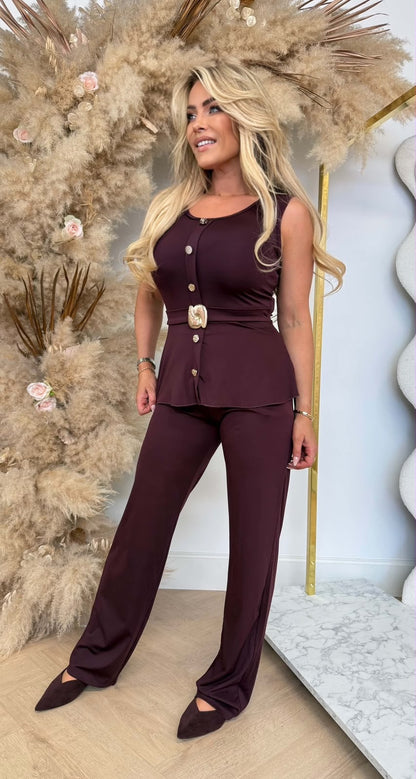 KARINA BELT SET BORDEAUX