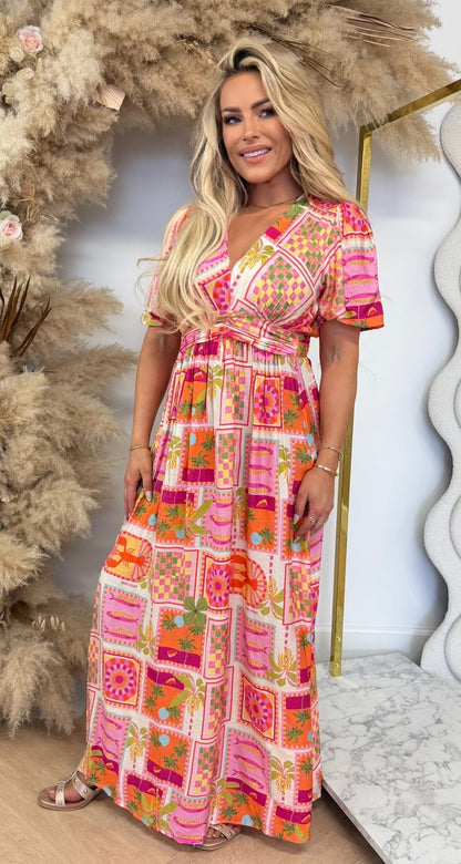 SISSY GIRL MAXI DRESS 5511 BEIGE