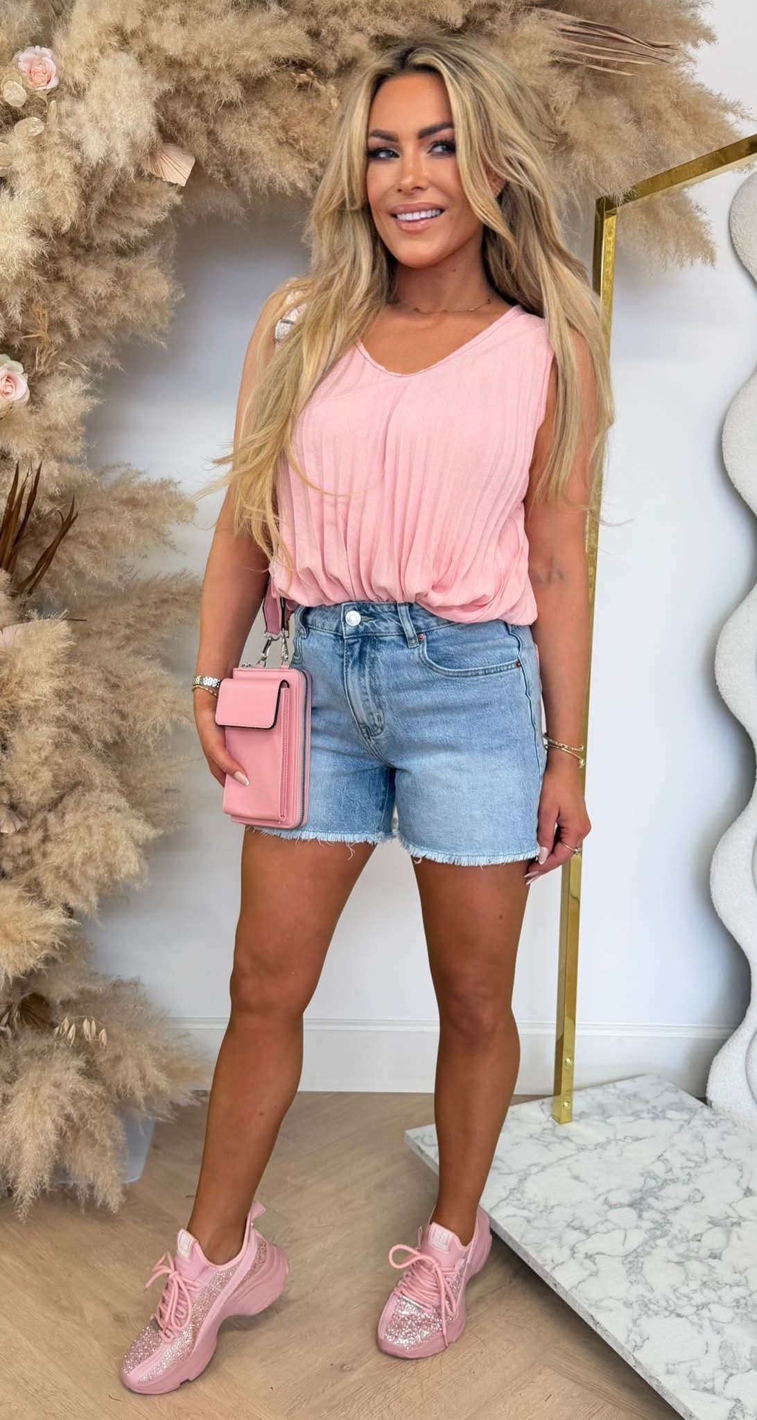 PERFECT PLISSE TOP LIGHTPINK